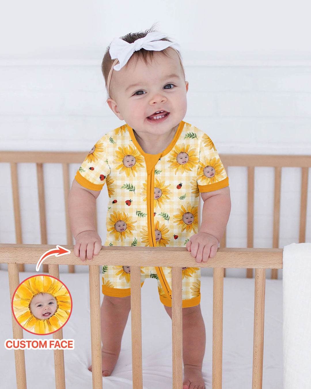 Custom Photo Be The Sunshine Bamboo Shorty Zippy