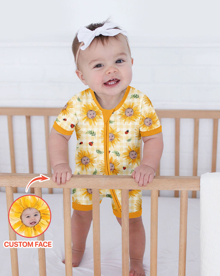 Custom Photo Be The Sunshine Bamboo Shorty Zippy