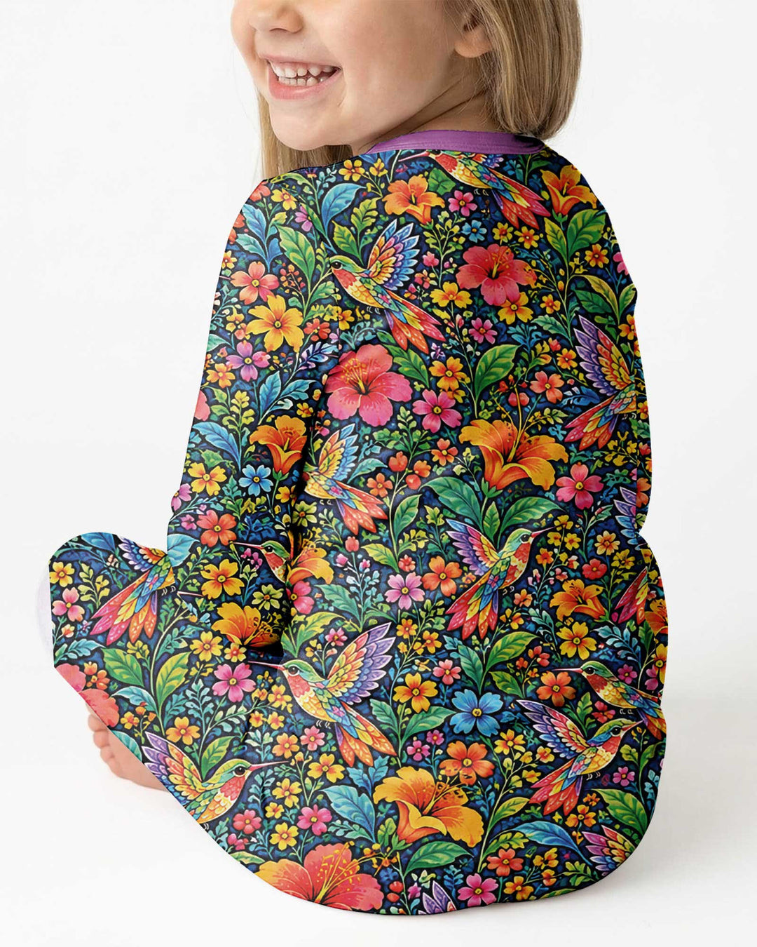Hummingbird Paradise Bamboo Two Piece Long Sleeve Pajama Set