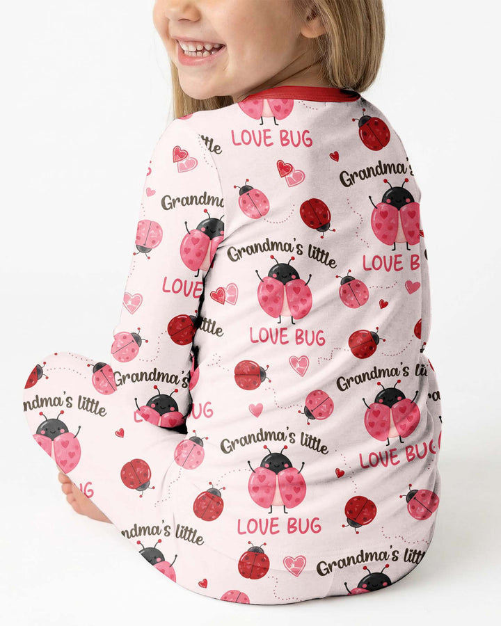 Grandma's Little Love Bug Bamboo Two Piece Long Sleeve Pajama Set