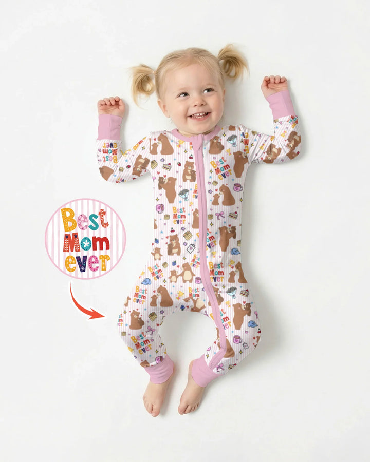 Best Mama Bear Ever Family Matching Bamboo Convertible Zippy