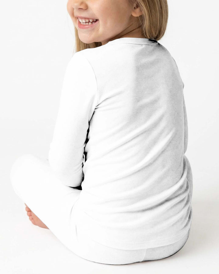 Bambus-Zweiteiler-Pyjama-Set in Weiß