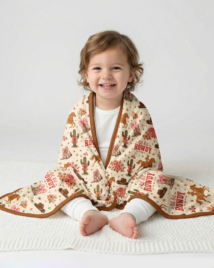 Coquette Cowgirl Lil Bit Rowdy Bamboo Blanket