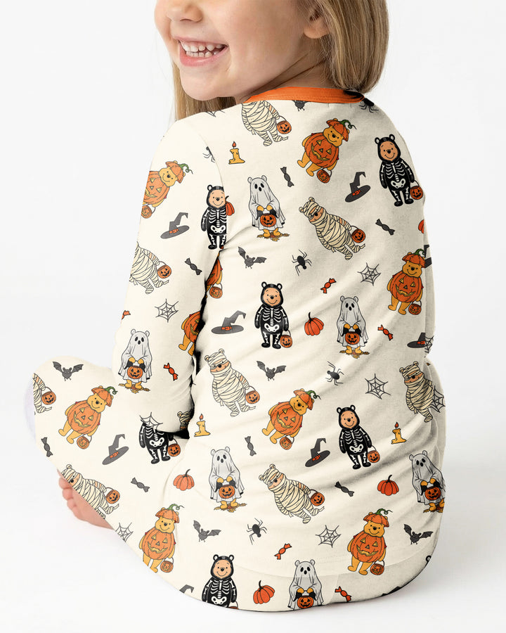 Retro Trick Or Treat Bamboo Two Piece Long Sleeve Pajama Set