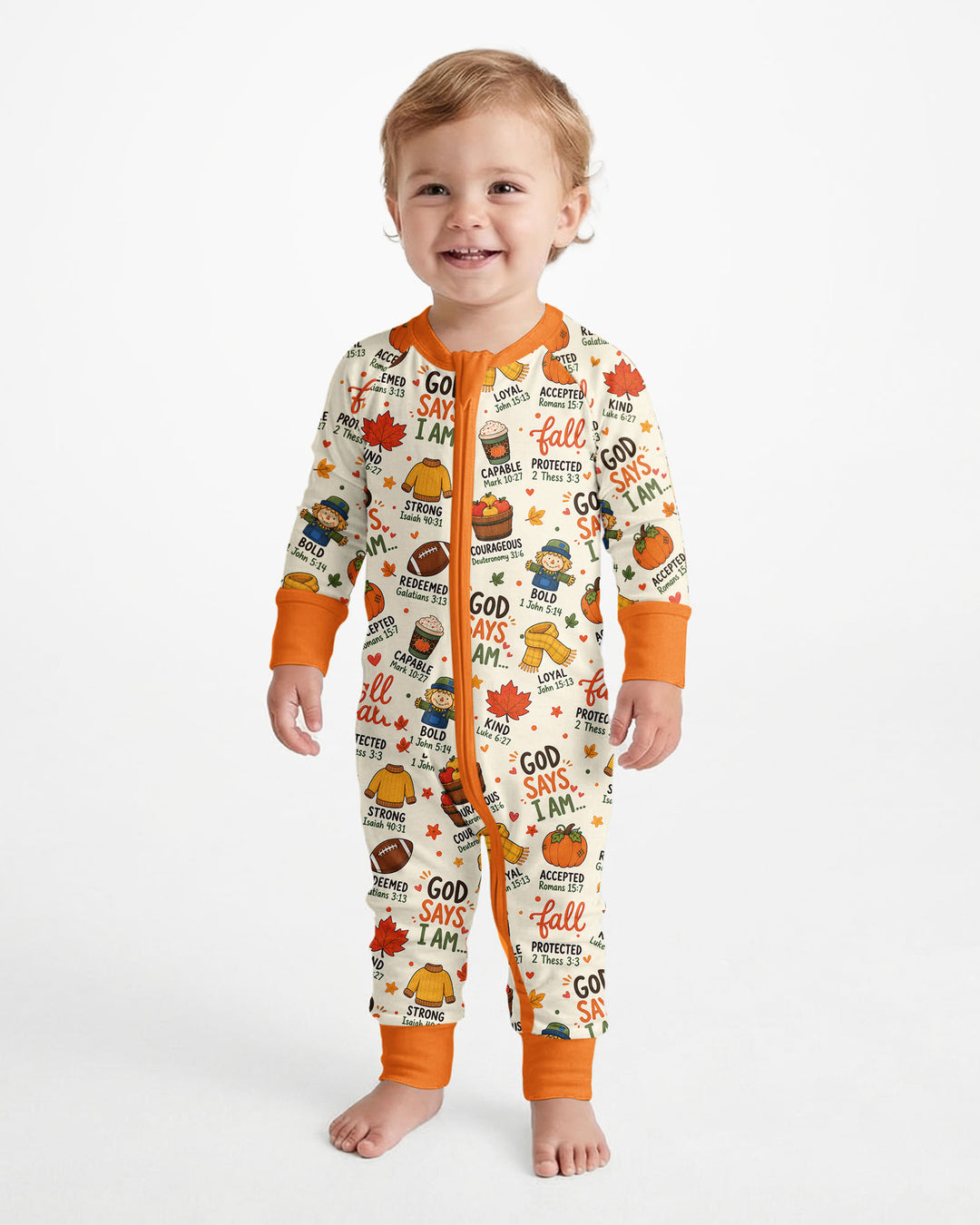 God says I am FALL Bamboo Convertible Zippy