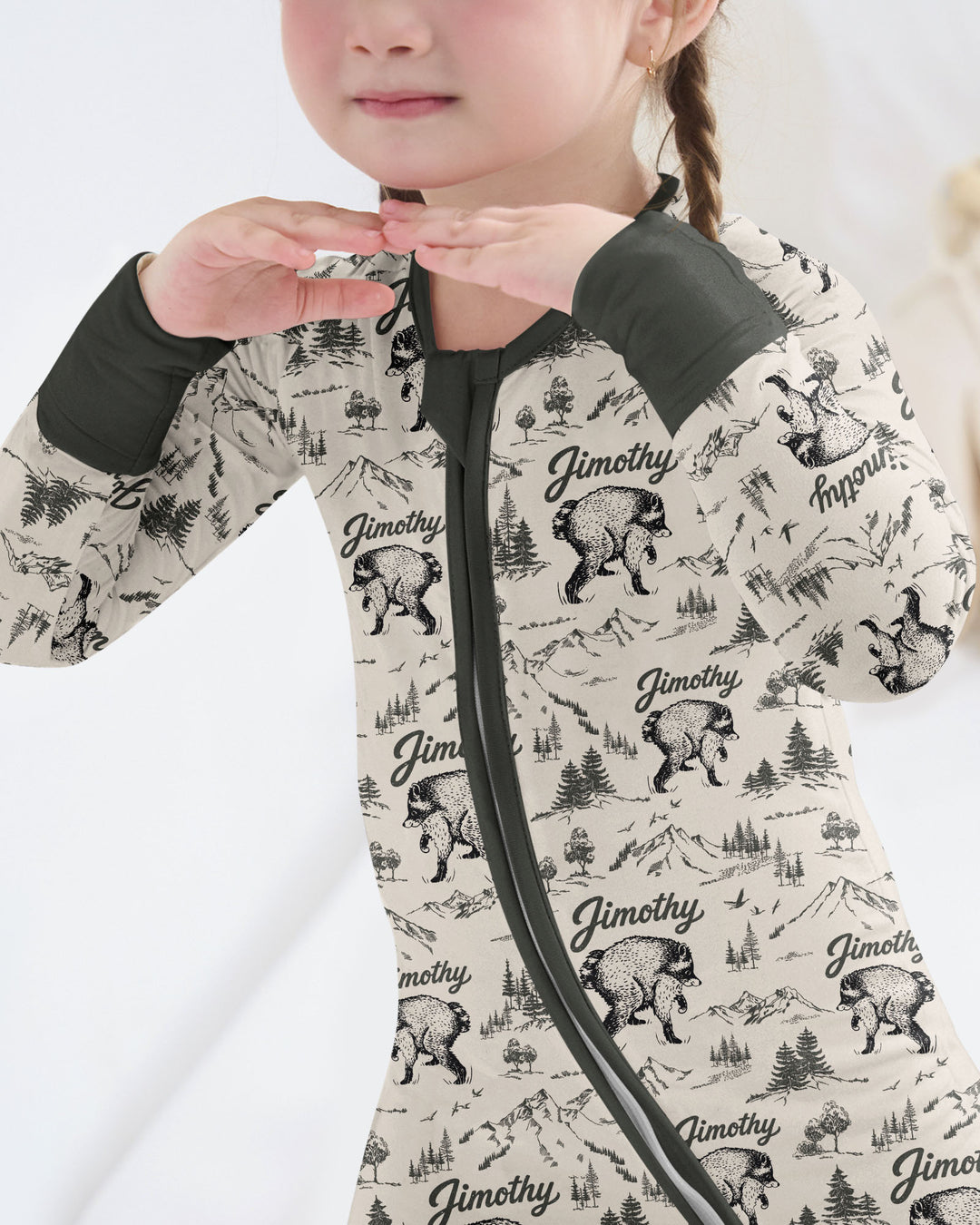Vintage Jimothy Racoon Family Matching Bamboo Convertible Zippy