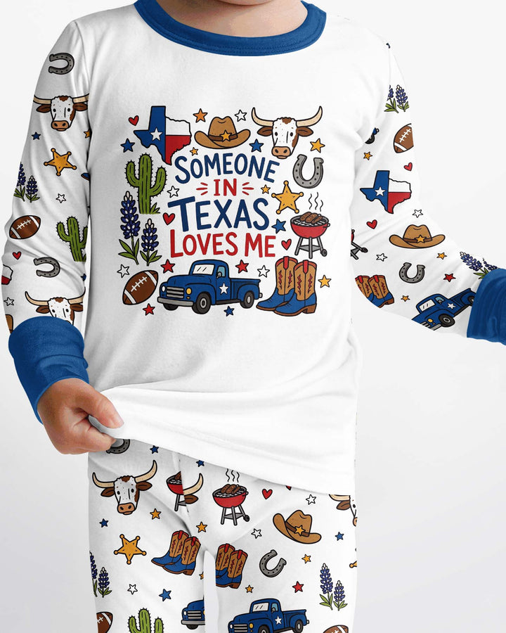 Someone in Texas Loves Me Bamboo Two Piece Long Sleeve Pajama Set