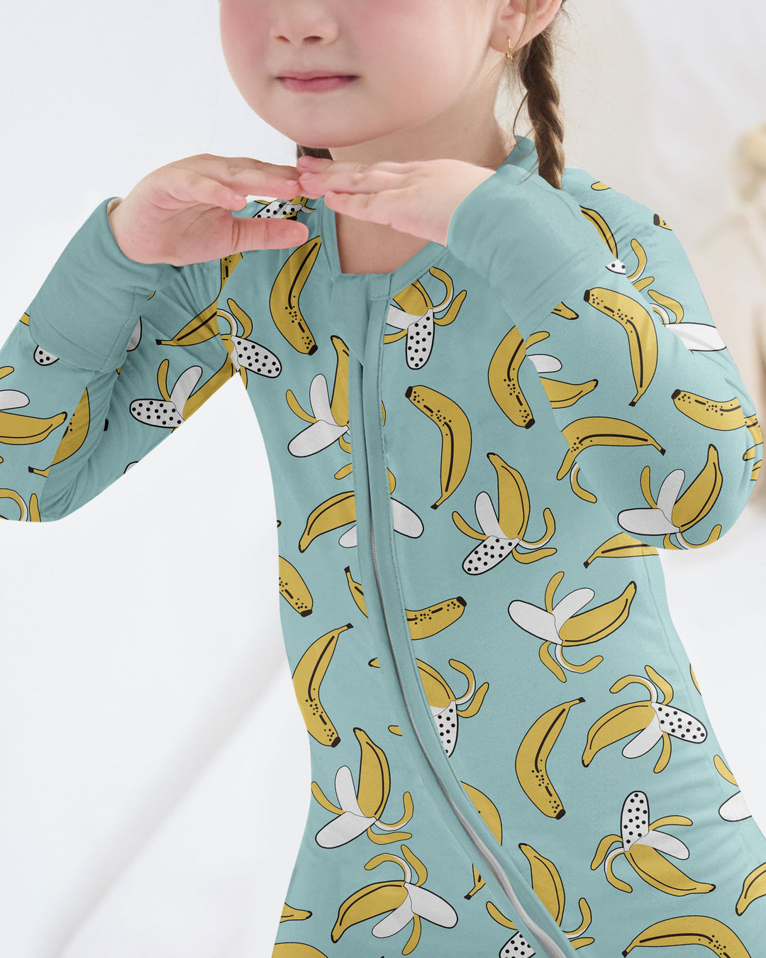 Bananas Bamboo Convertible Zippered Romper