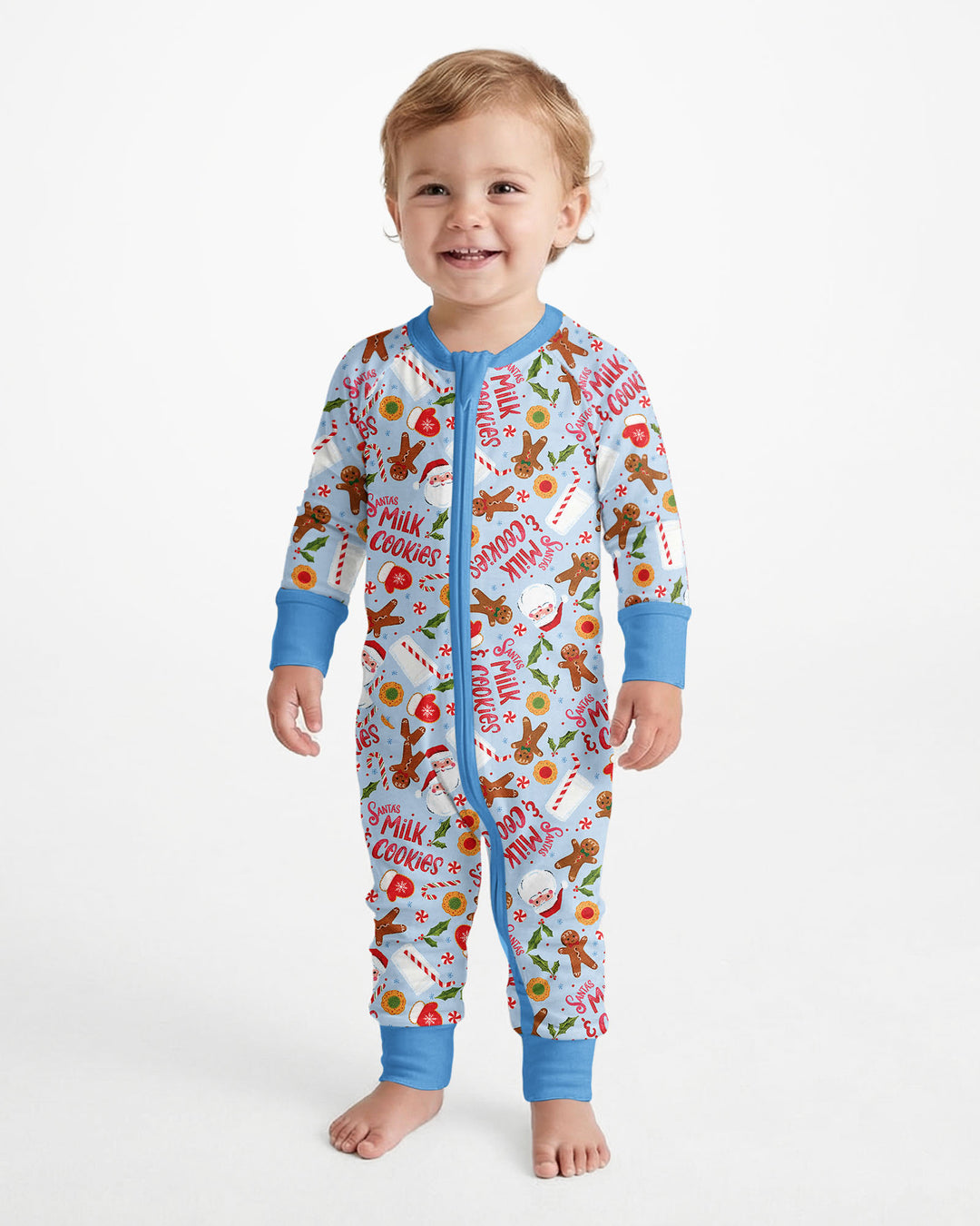 Santas, Milk and Cookies Bamboo Convertible Zippy