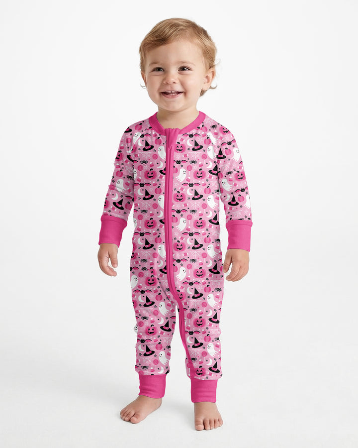 Cute Pink Halloween Ghost Pumpkin Witch Bamboo Convertible Zippy