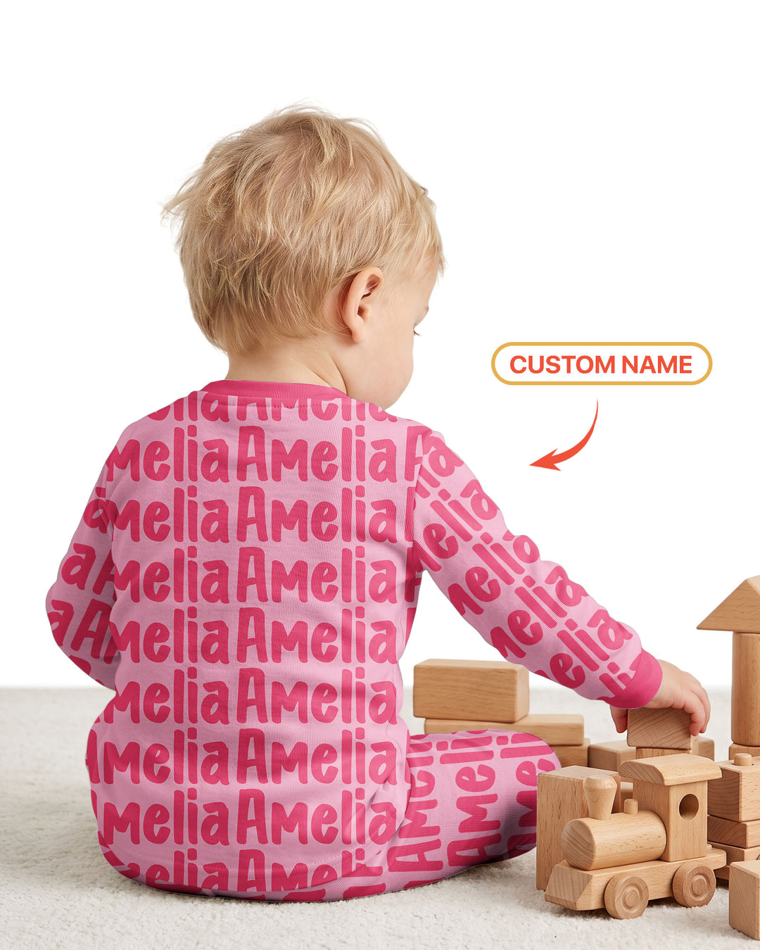 Little Letters Bamboo Two Piece Long Sleeve Pajama Set Bamboo Two Piece Long Sleeve Pajama Set