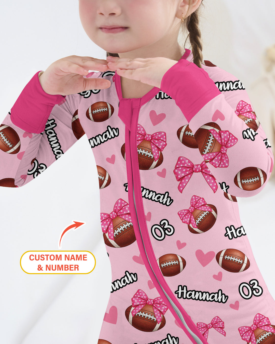 Coquette Ball Custom Name And Number Bamboo Convertible Zippy