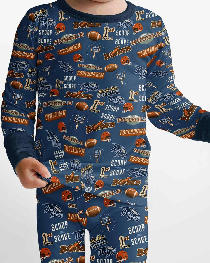 Conjunto de pijama de dos piezas de bambú con mangas largas, plantilla PERSONALIZADA