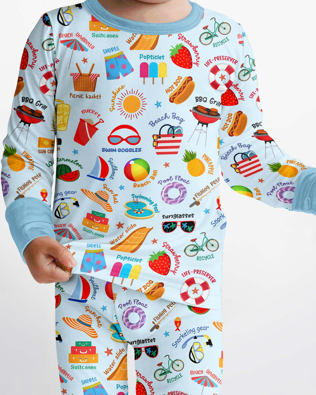 Love Summer Bamboo Two Piece Long Sleeve Pajama Set