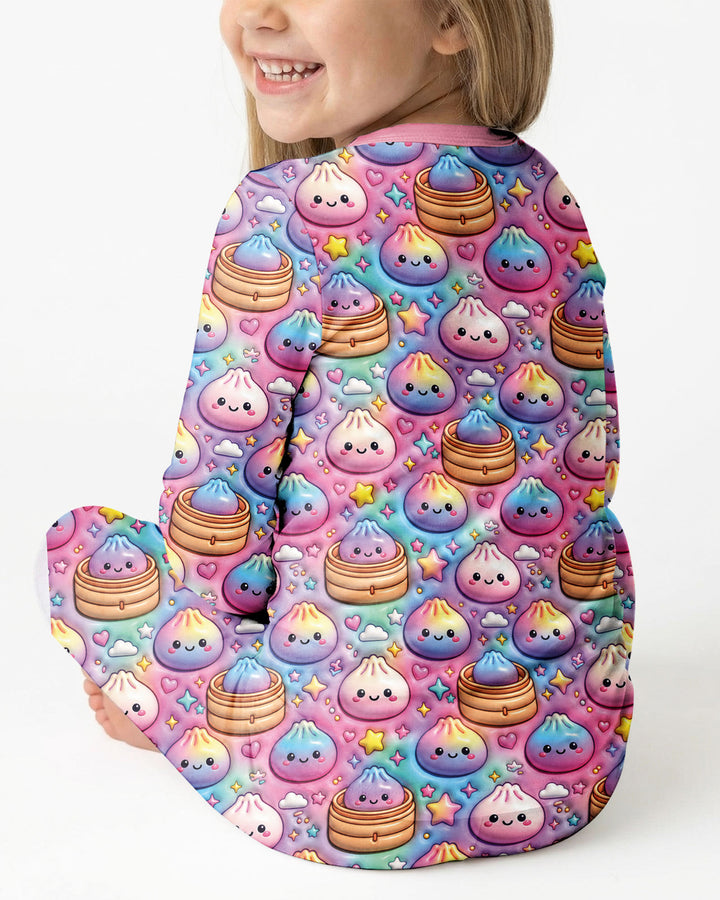 Glitter Dumpling Galaxy Bamboo Two Piece Long Sleeve Pajama Set