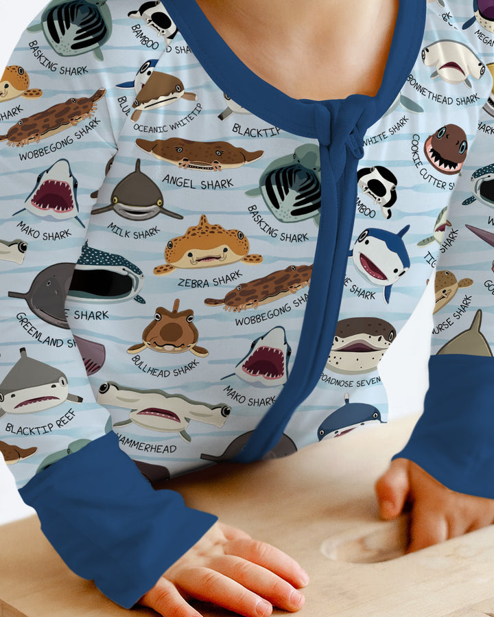 Shark Faces Bamboo Convertible Zippy