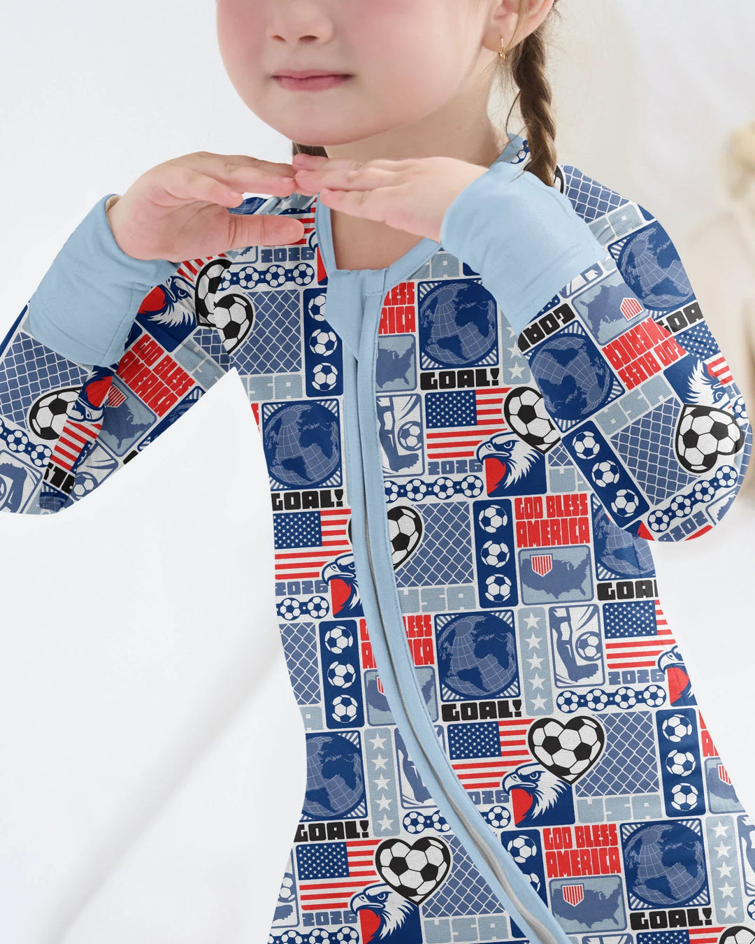 World Soccer God Bless America Bamboo Convertible Zippy