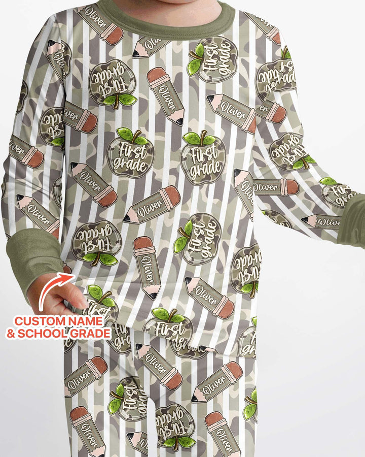 Zweiteiliges Langarm-Pyjama-Set mit Sommerfrüchten