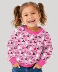 Cute Pink Halloween Ghost Pumpkin Witch Bamboo Crewneck Sweatshirt