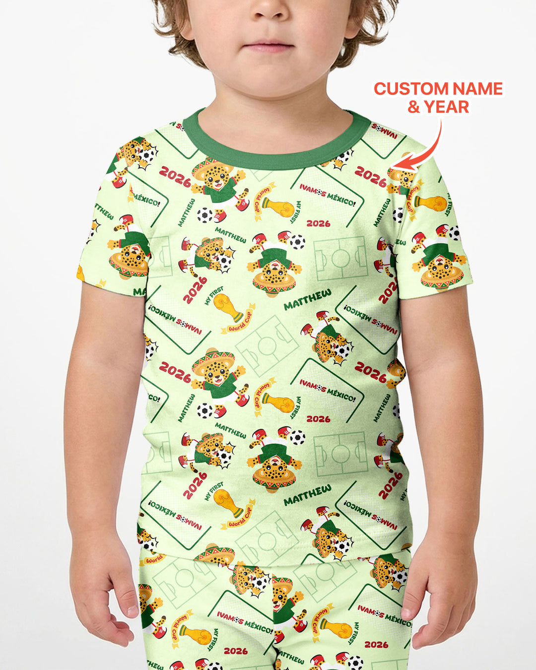 Pijama de bambú de dos piezas de manga corta con pantalón corto, plantilla personalizada