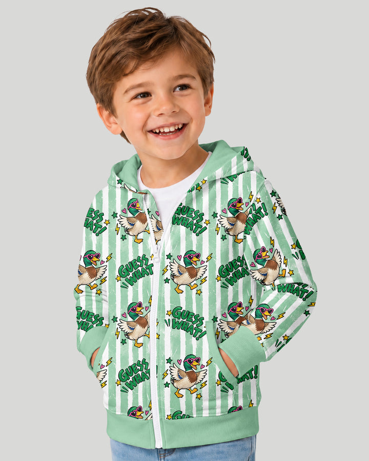 Guess What Mallard Butt Bamboo Zip Hoodie