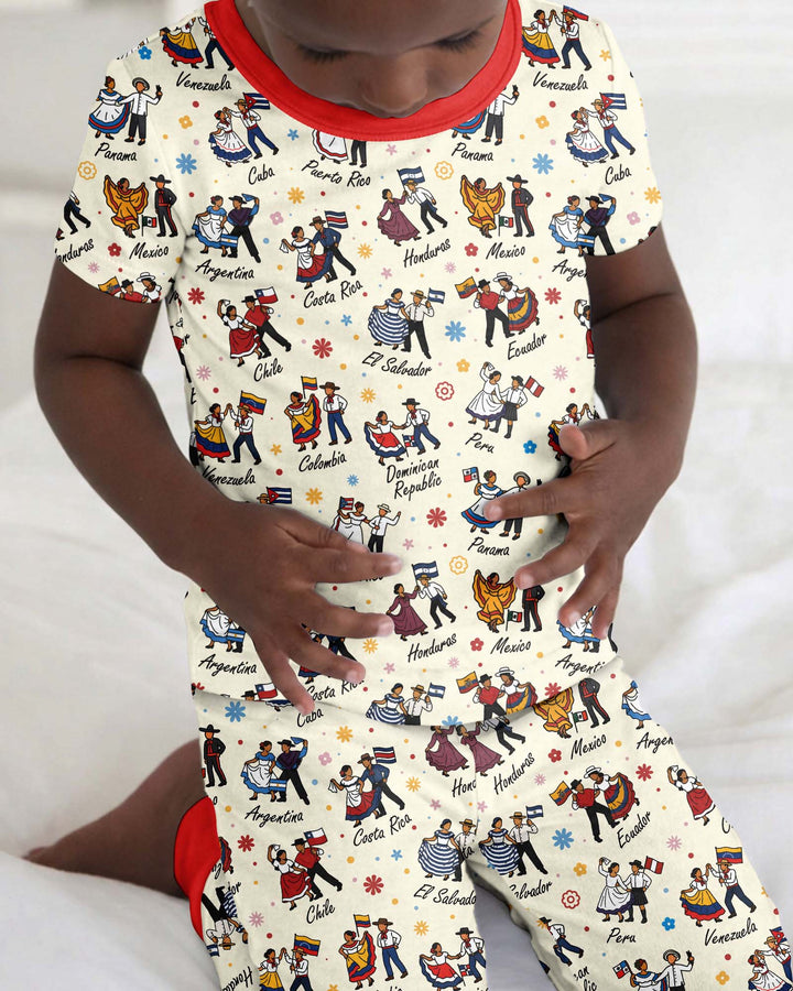 Pijama de dos piezas de bambú de manga corta "All About That Base"
