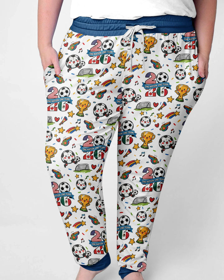 Soccer Fever 2026 Family Matching Bamboo Women Pajama Set