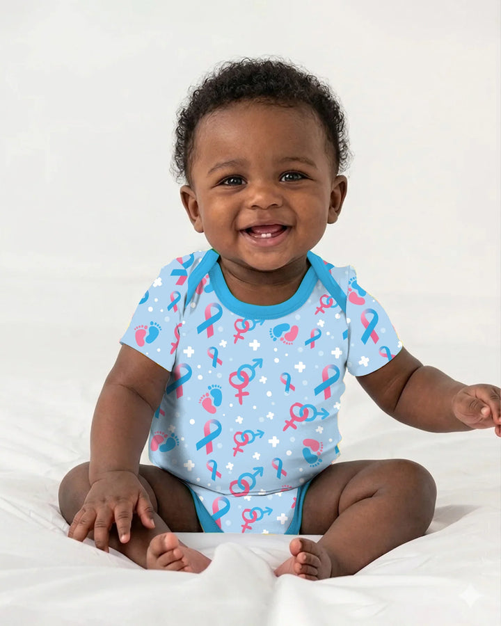 Gerippte Babykleidung mit individuellem Foto - Weich &amp; Skizzenhaft