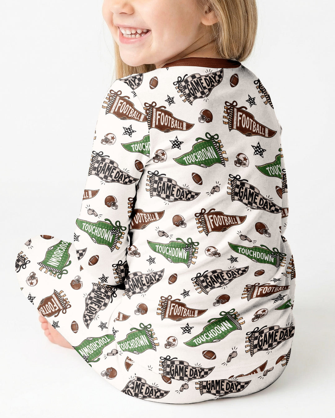 Touchdown Season Bamboo Two Piece Long Sleeve Pajama Set
