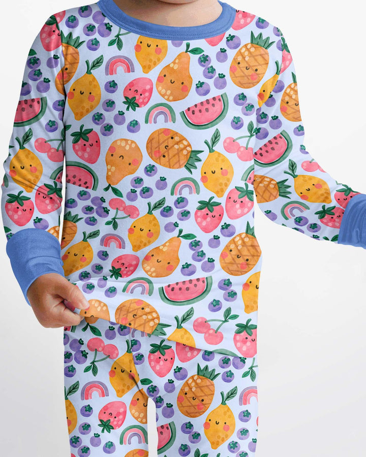 Conjunto de pijama de dos piezas de bambú de manga larga