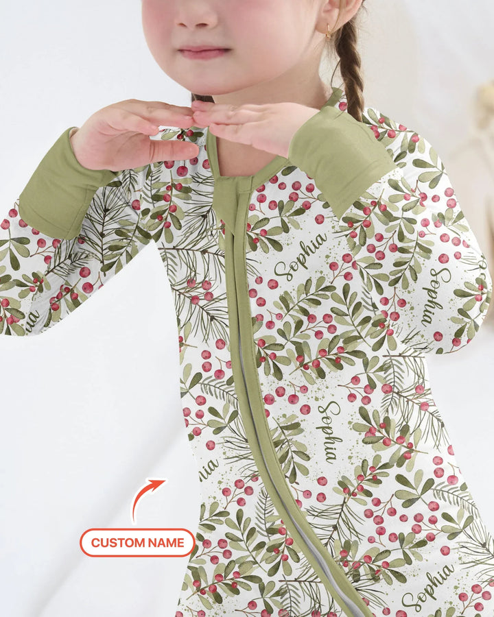 Bambú Convertible Zippy con Flores de Mes de Nacimiento y Nombre Personalizado