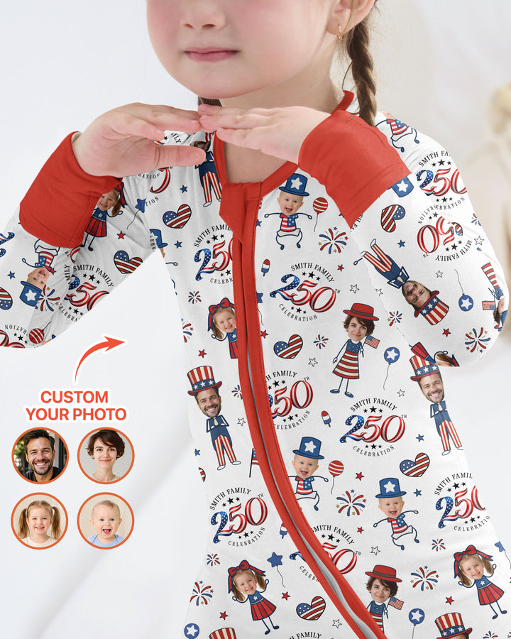 Custom Photo Smith Family Celebration Bamboo Convertible Zippy