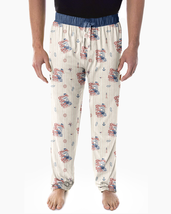 Spilling The Tea Since 1773 Family Matching Bamboo Men's Pajama Set