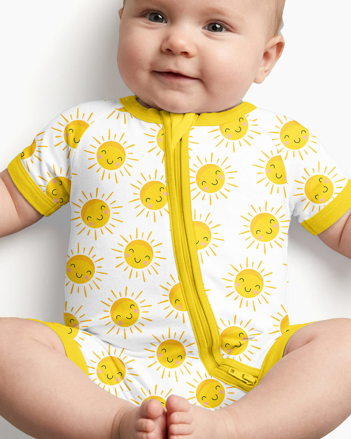 Sunshine Bamboo Shorty Zippered Romper