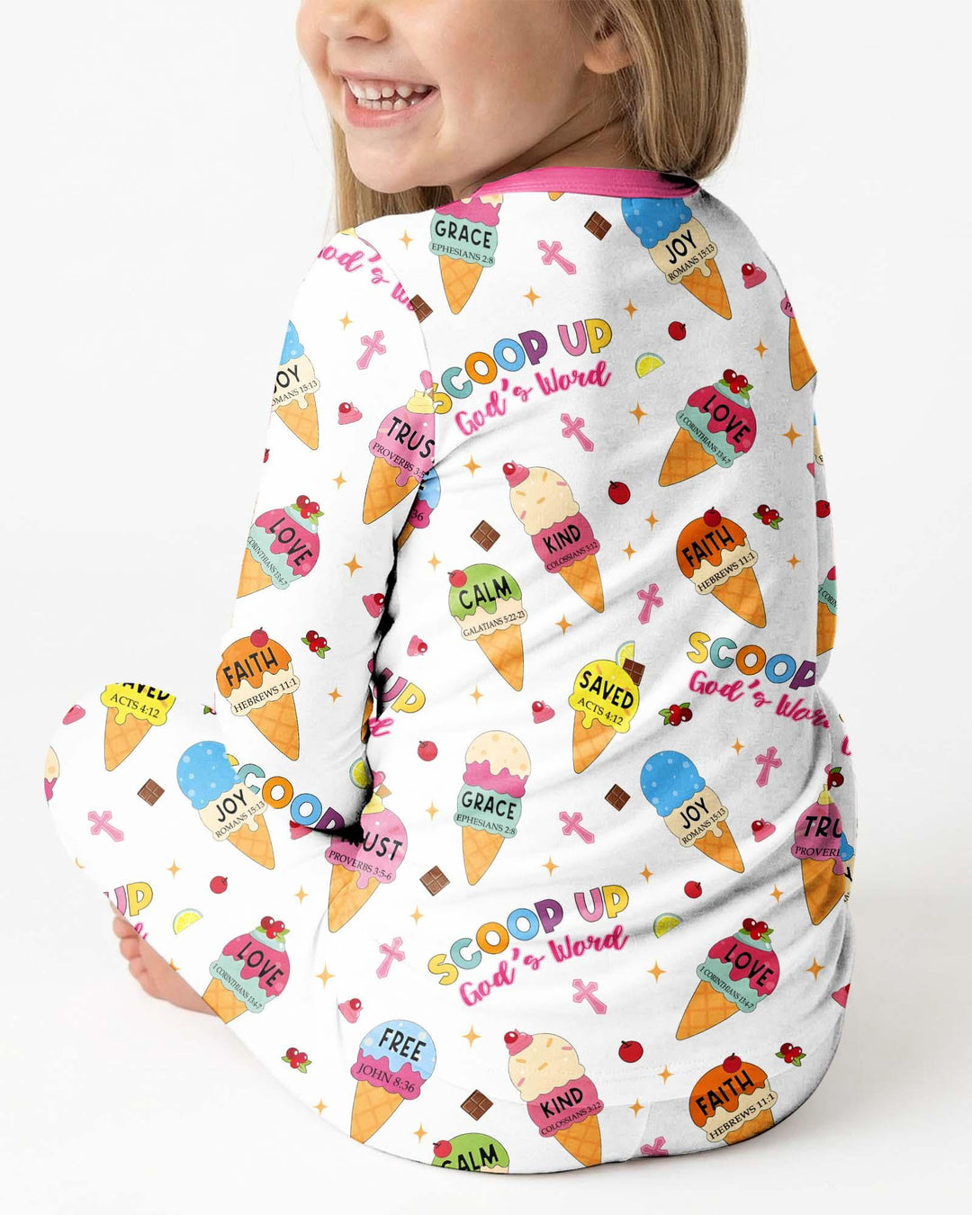 Conjunto de pijama de dos piezas de bambú de manga larga a juego Mini Mystic Family