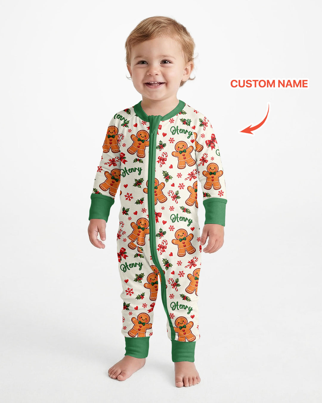 Custom Name Gingerbread Bamboo Convertible Zippy