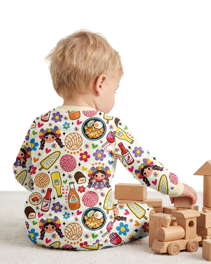Little Mexican Fiesta Bamboo Two Piece Long Sleeve Pajama Set