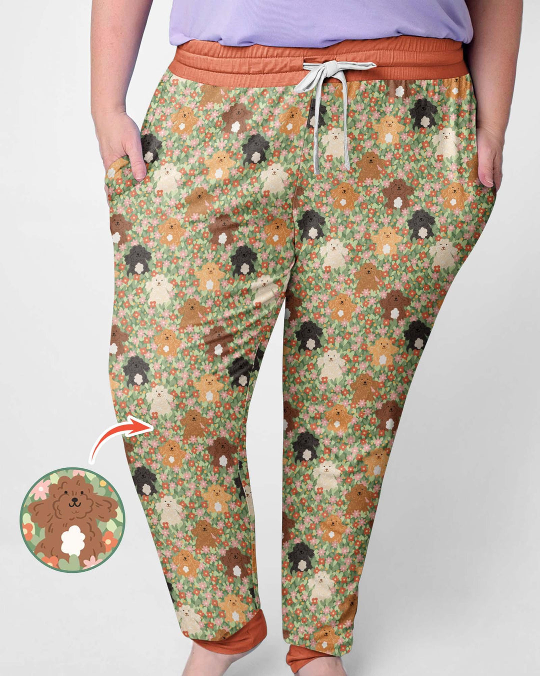 Puppy Garden Family Matching Bamboo Women Pajama Set