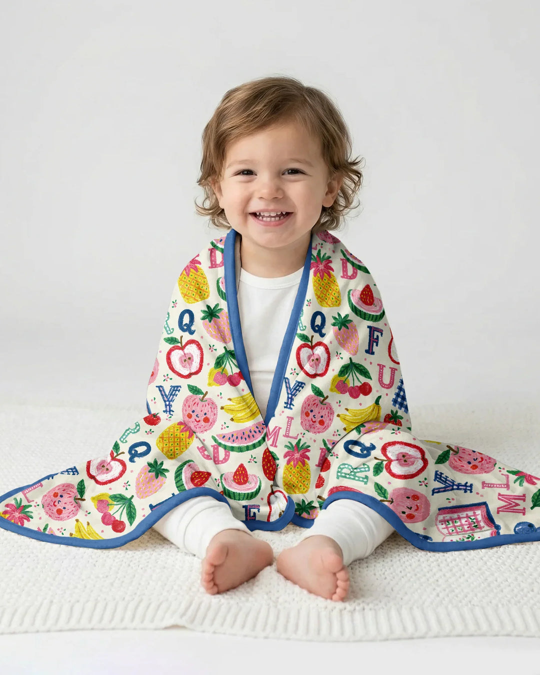 Back To School Fruit Alphabet Bamboo Blanket
