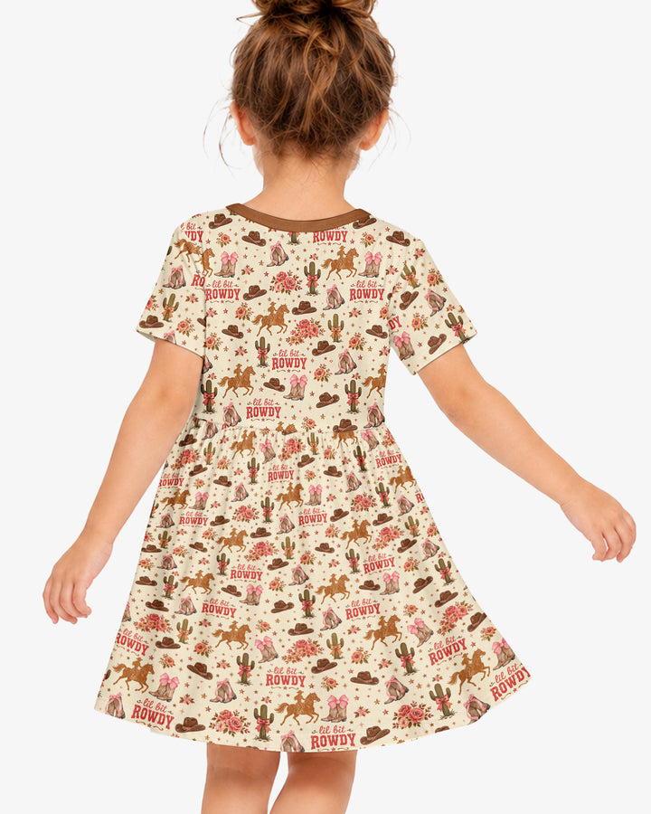 Coquette Cowgirl Lil Bit Rowdy Bamboo Twirl Dress
