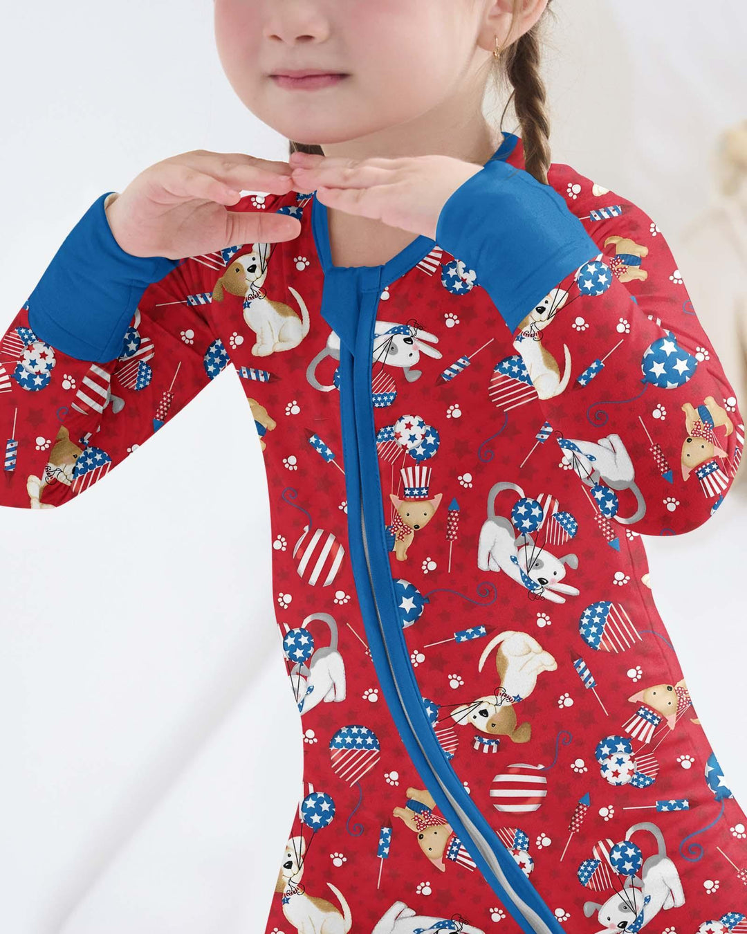 Red, White & Woof Family Matching Bamboo Convertible Zippy