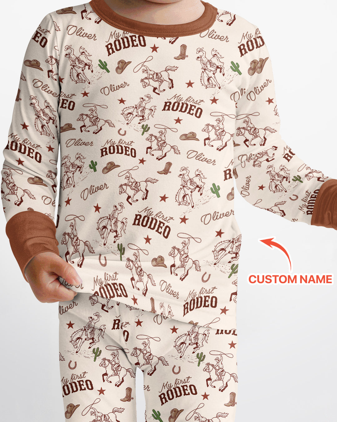 Conjunto de pijama de dos piezas de bambú con mangas largas, plantilla PERSONALIZADA