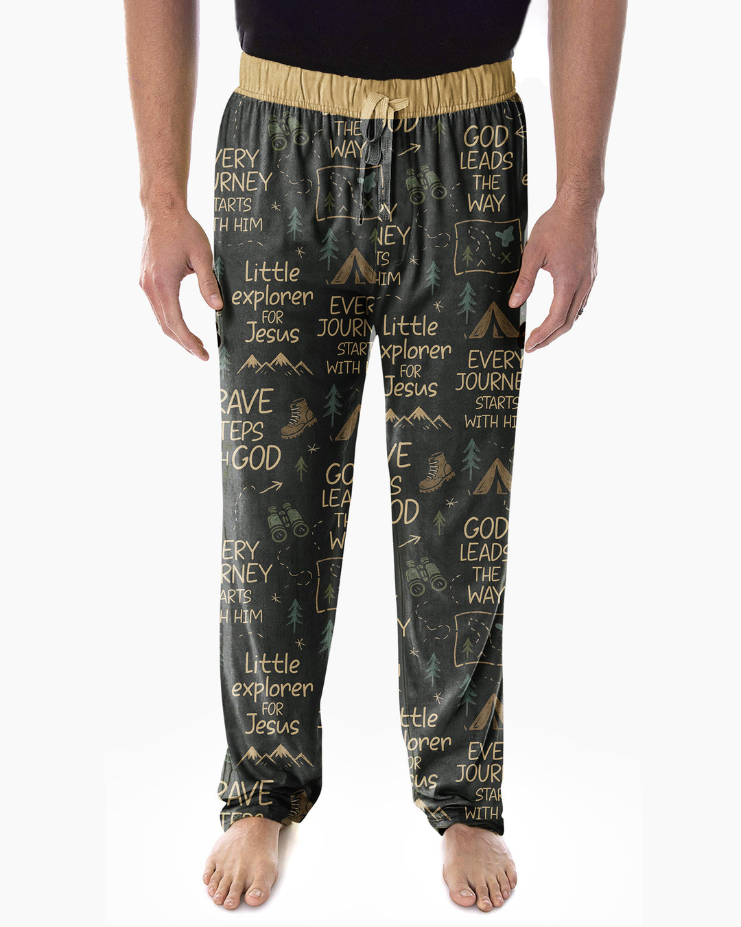 Little Explorer God Leads The Way Bamboo Men's Pajama Set