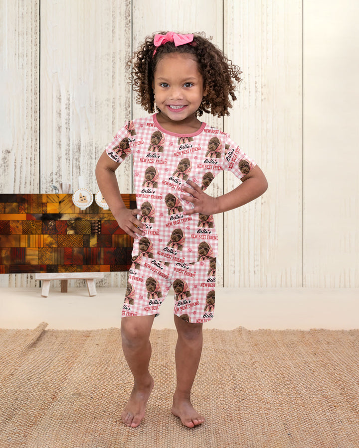 New Best Friend Bamboo Two Piece Short Sleeve Shorts Pajama Set