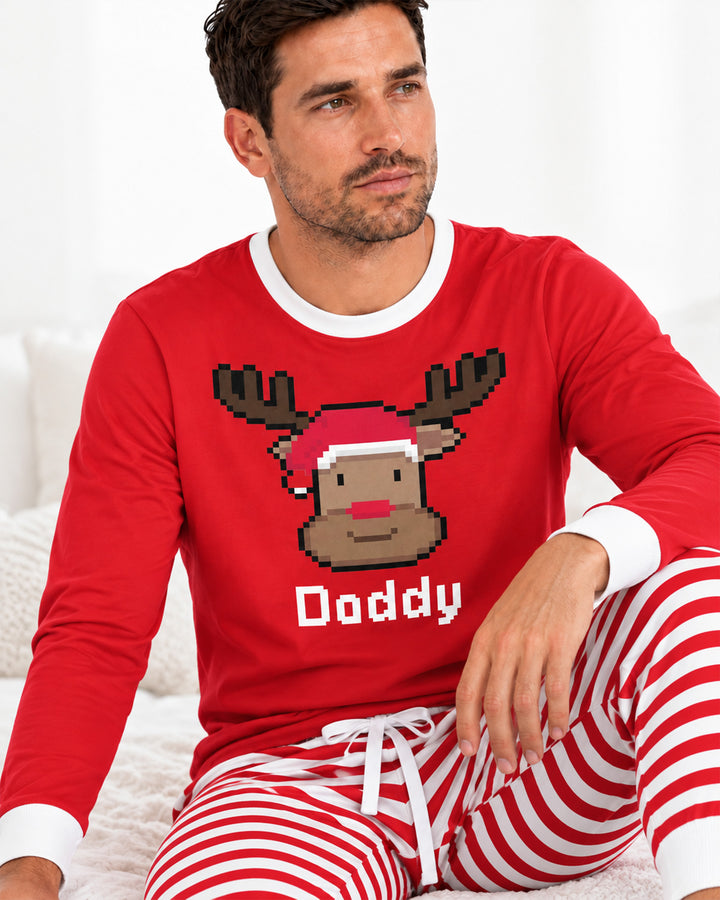 Merry Pixel Pals Bamboo Men's Pajama Set