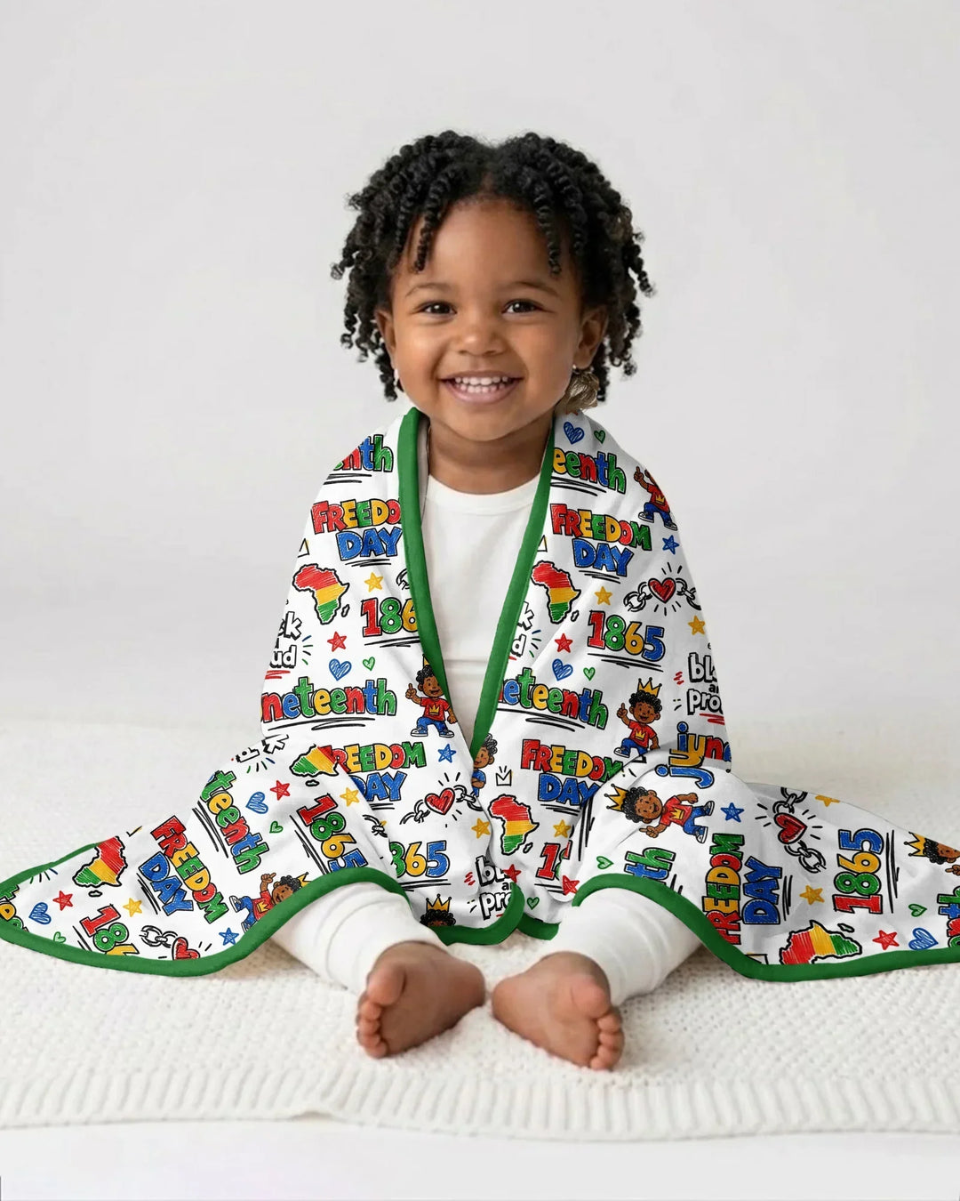 Juneteenth Black and Proud Bamboo Blanket