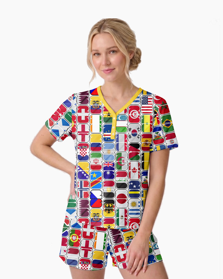 We Are 26 Family Matching Bamboo Women Short Sleeve Short Pajama Set