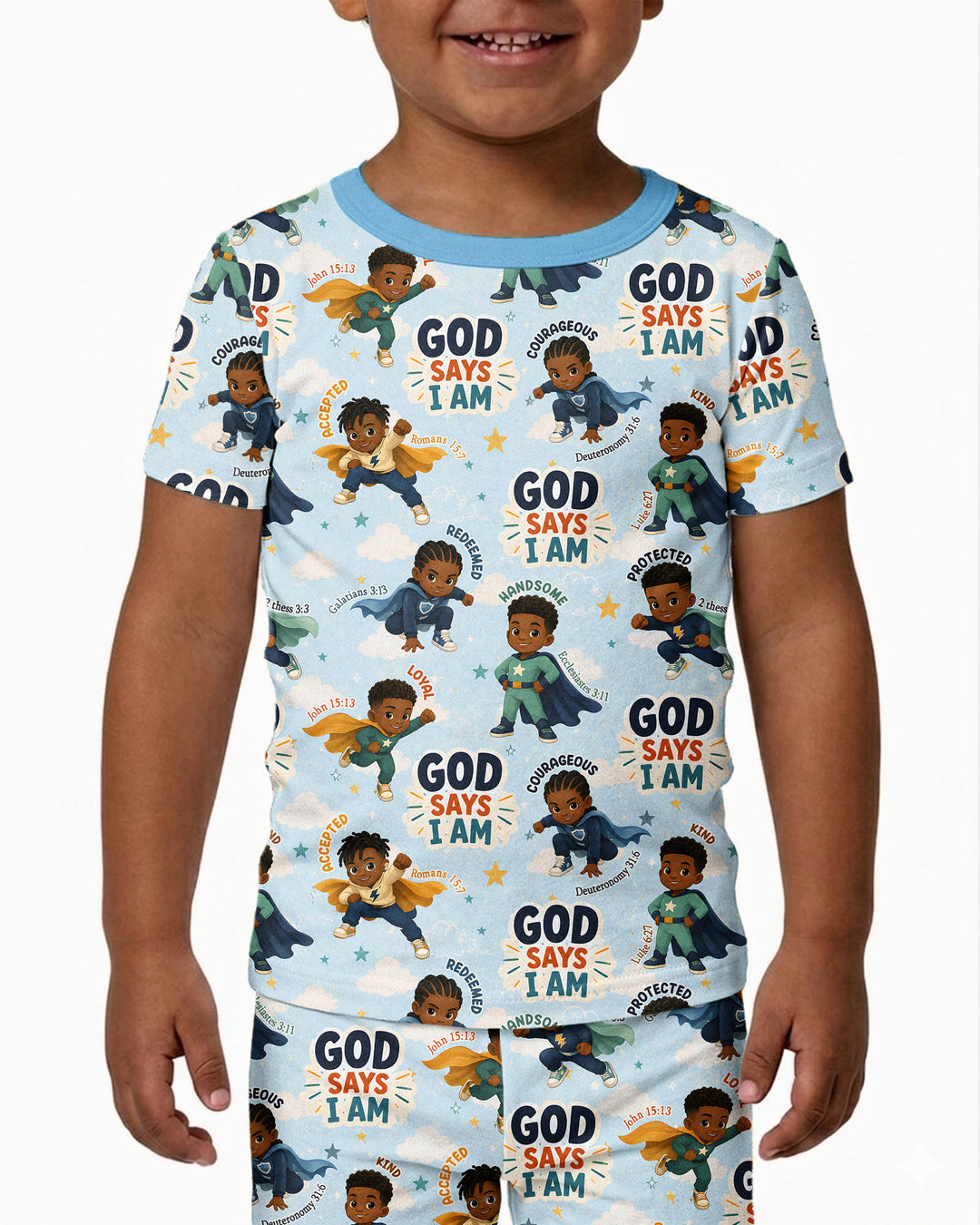 Zweiteiliges, kurzärmliges Pyjama-Set mit Marienkäfern