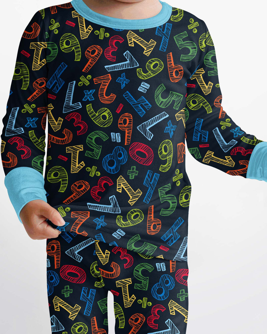 Math Doodles Bamboo Two Piece Long Sleeve Pajama Set