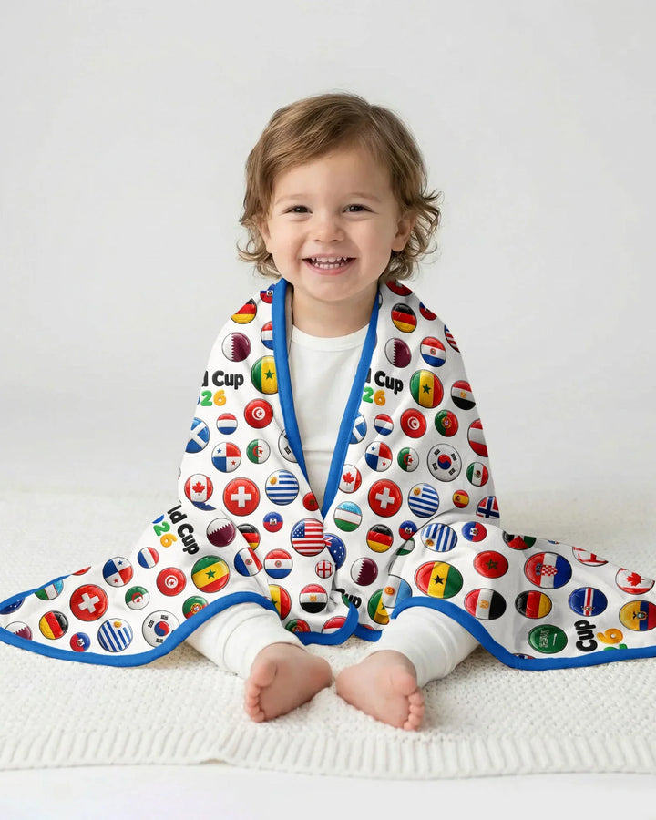Soccer Cup All Country Balls Bamboo Blanket